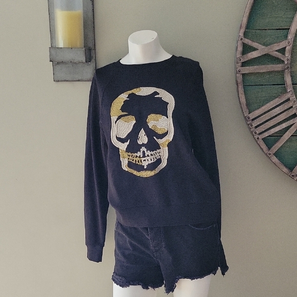 Zadig & Voltaire Upper Skull Glitter Sweatshirt - Picture 1 of 13